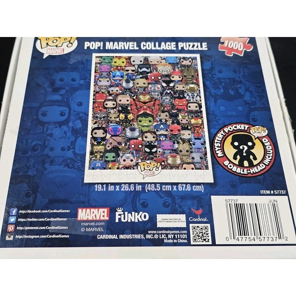 NEW Funko Pop! Marvel Comics Heroes Collage Puzzle 1000 Pieces Sealed Open Box